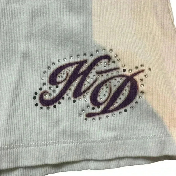 Harley-Davidson White Winged Rhinestone Graphic T-Shirt - Biker Style Sz Large - Picture 6 of 6